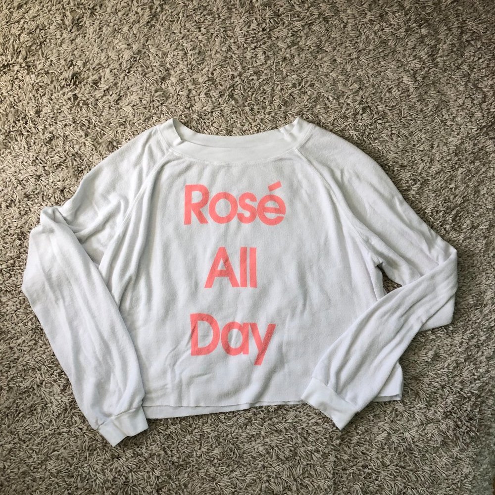⭐️HPx2⭐️Wildfox "Rosé All Day" Pullover - Picture 2 of 4